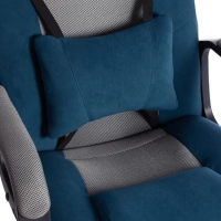 Кресло DRIVER (22) (флок/ткань синий/серый 32/TW-12) - Изображение 2